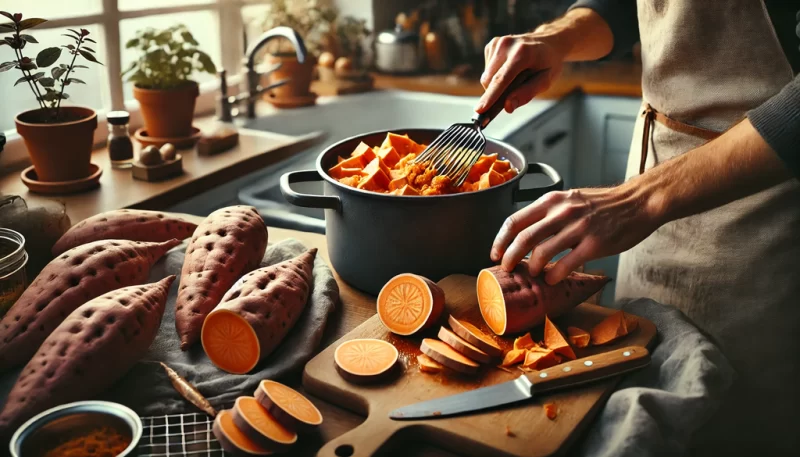 さつまいもを効率よくマッシュする方法_画像_画像