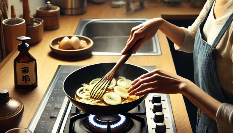 玉ねぎを均一に炒めるポイント！フライパンの動かし方が鍵_画像_画像