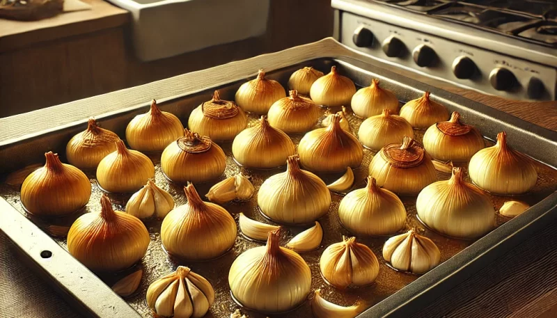 玉ねぎの風味を引き出すローストのコツ！ガーリックで香りをプラス_画像_画像