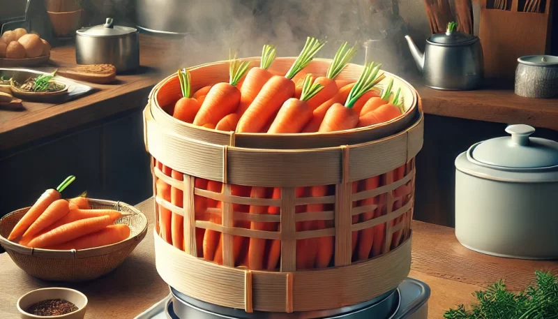 にんじんを蒸すと栄養を逃さない方法_画像_画像