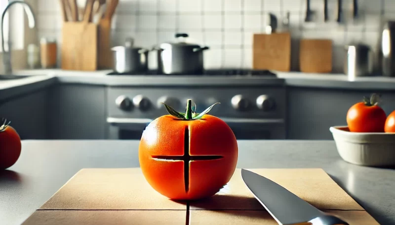 トマトの皮を簡単にむくコツ_画像_画像