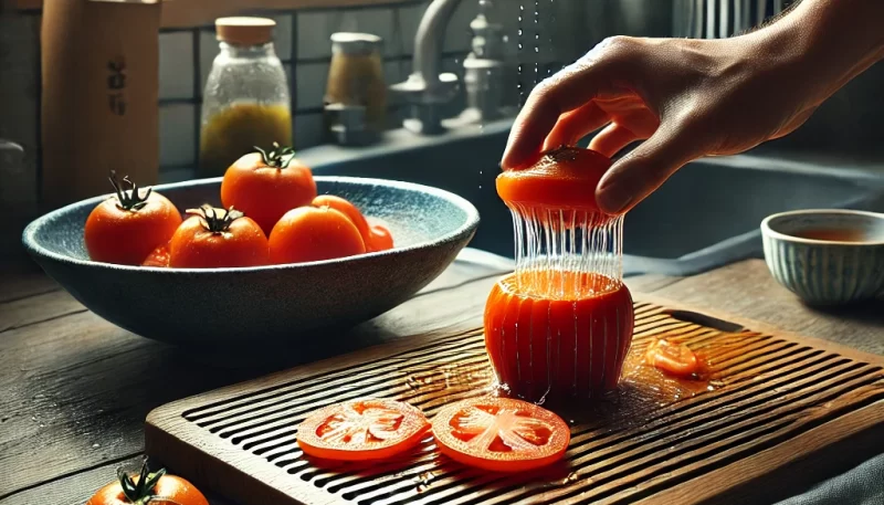 トマトサラダにシャキシャキ感を保つ方法_画像_画像