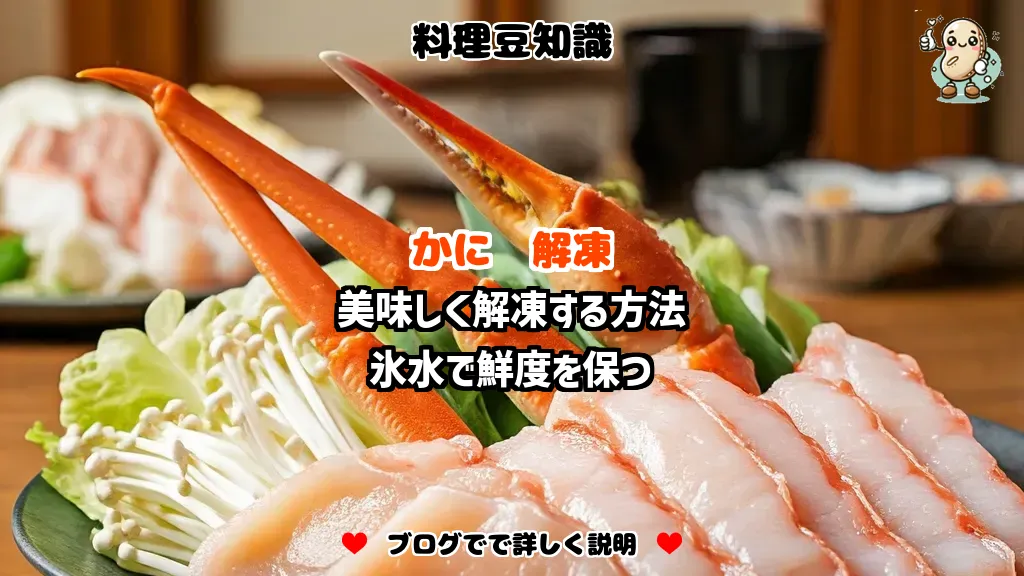 料理豆知識 かに 美味しく解凍する方法
