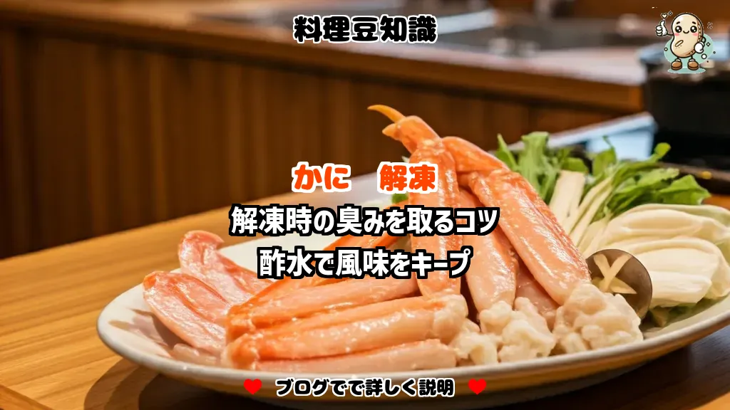 料理豆知識 かに 解凍時の臭みを取るコツ