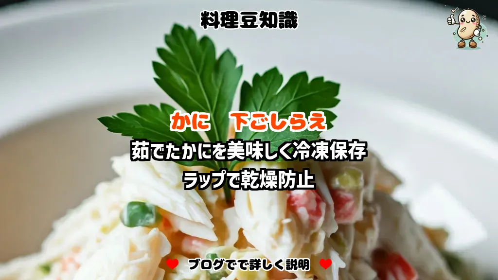 料理豆知識 かに 茹でたかにを美味しく冷凍保存