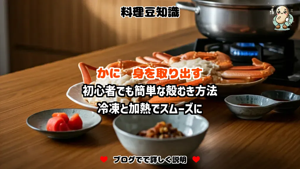 料理豆知識 かに 初心者でも簡単な殻むき方法