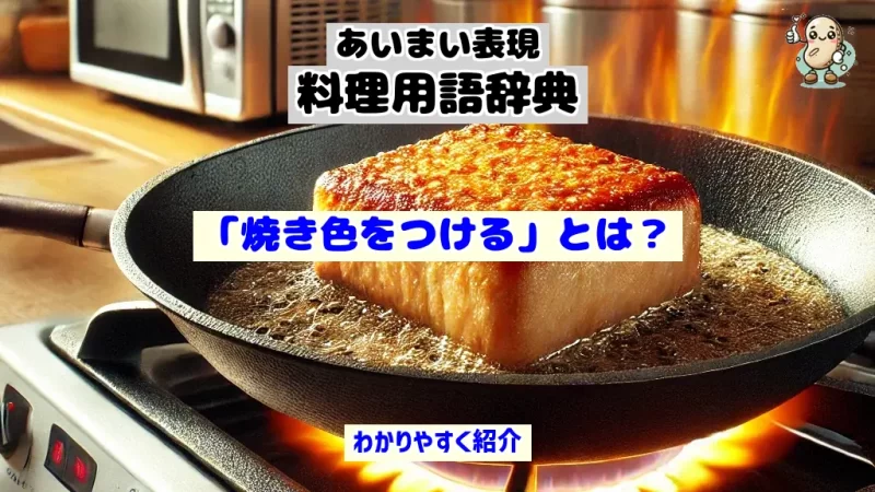 あいまい表現料理用語辞典　焼き色をつける