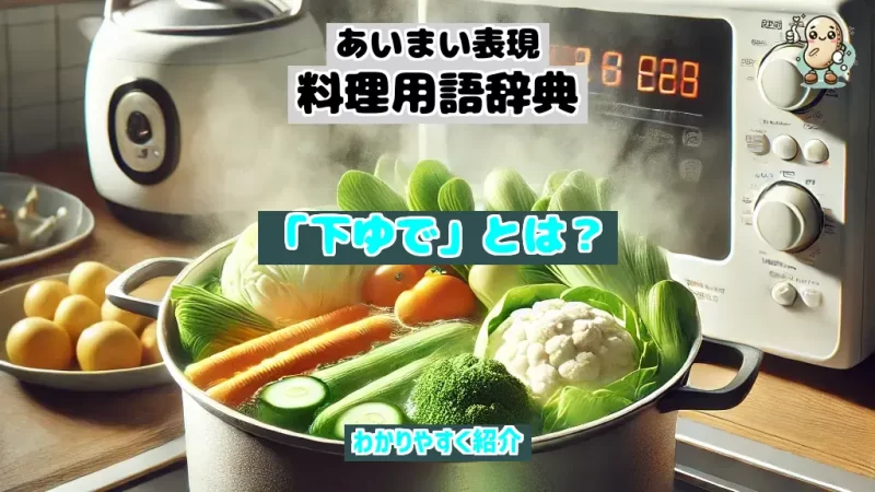あいまい表現料理用語辞典　下ゆで