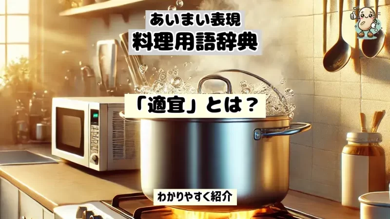 あいまい表現料理用語辞典　適宜