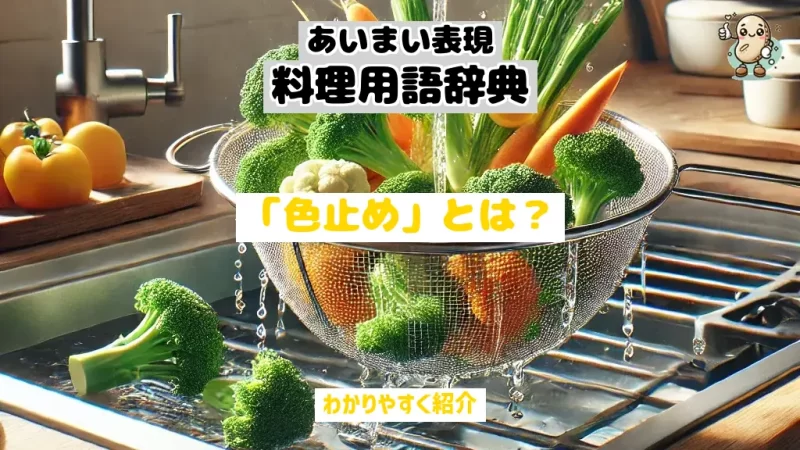あいまい表現料理用語辞典　色止め