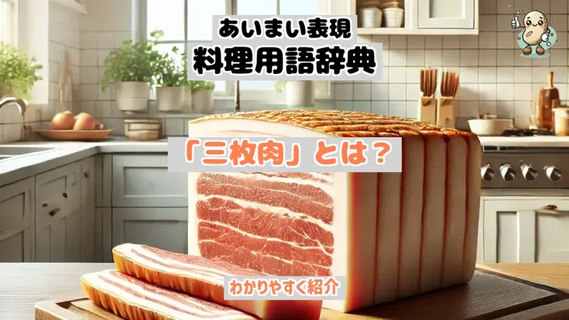 あいまい表現料理用語辞典　三枚肉
